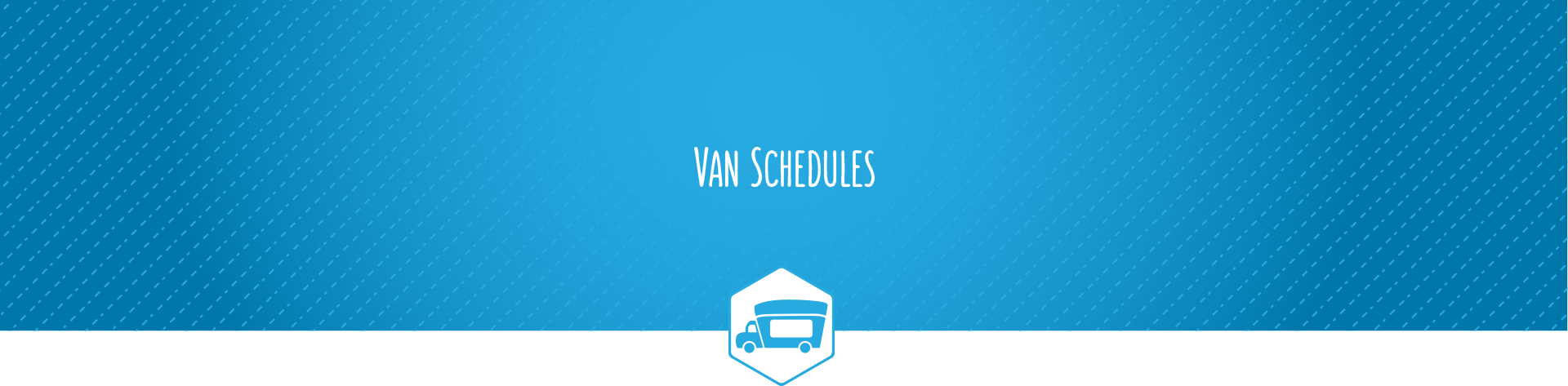 Van Schedule Banner